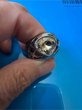 Dyrberg Kern Cocktail Ring with Champagne Crystal